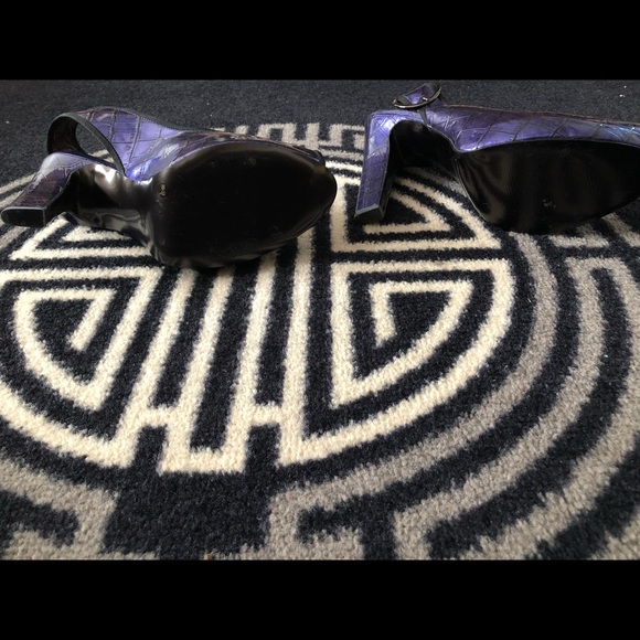 Jessica Simpson Purple Peep Toe Heels - Picture 2 of 4